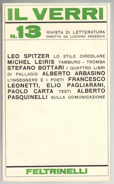 IL VERRI Rivista di Letteratura N.13 1964.