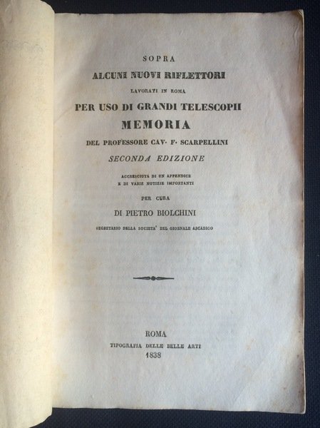 SOPRA ALCUNI NUOVI RIFLETTORI LAVORATI IN ROMA PER USO DI …