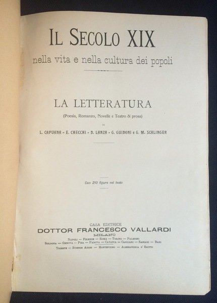 Il Secolo XIX nella vita e nella cultura dei popoli: …