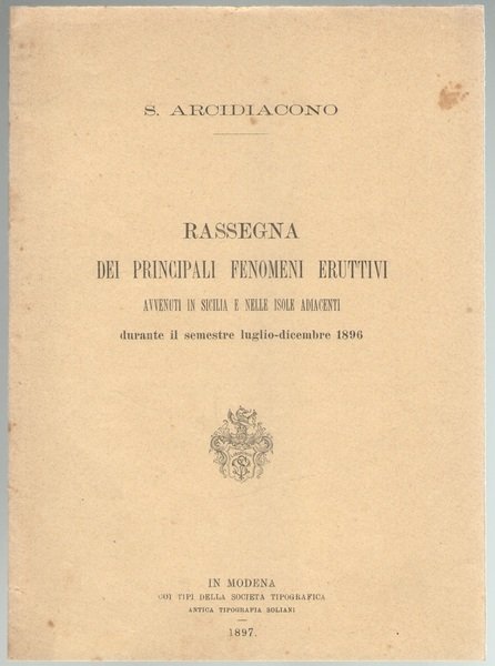 Rassegna dei principali fenomeni eruttivi avvenuti in Sicilia e nelle …
