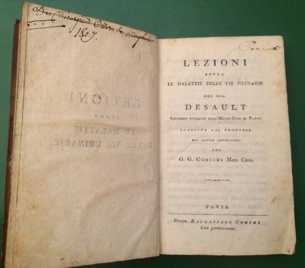 LEZIONI SOPRA LE MALATTIE DELLE VIE URINARIE DEL SIG. DESAULT …