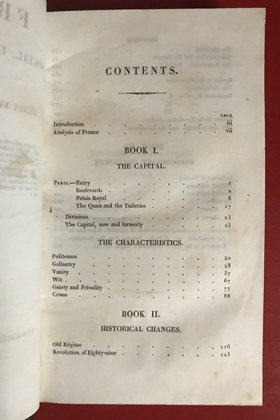 FRANCE, SOCIAL, LITERARY, POLITICAL. IN ONE VOLUME.