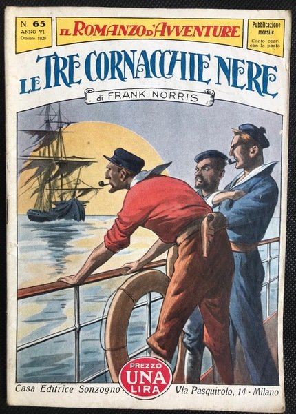 Il Romanzo d'Avventure N.65 Anno VI Ottobre 1929. Le Tre …