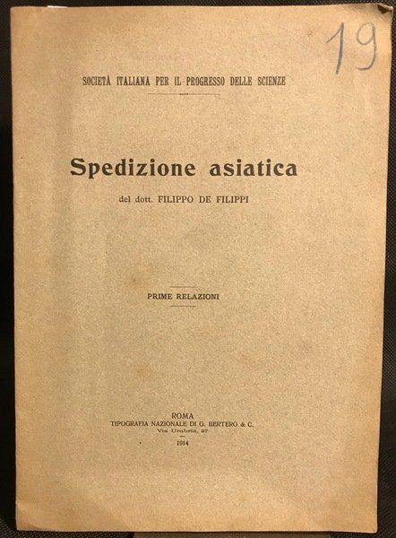 Società Italiana per il Progresso delle Scienze: SPEDIZIONE ASIATICA del …