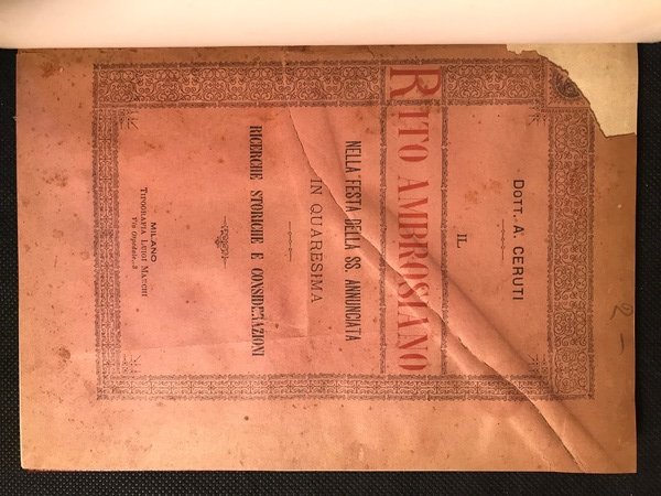 Il Rito Ambrosiano nella festa della SS Annunciata in Quaresima. …