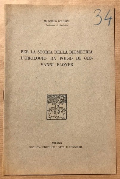 Per la storia della biometria l'orologio da polso di Giovanni …