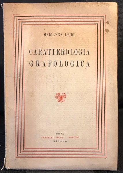 Caratterologia grafologica.