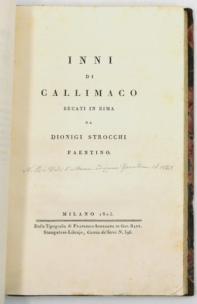 INNI SACRI DEL C. T. MAMIANI DELLA ROVERE. PARIGI. PER …