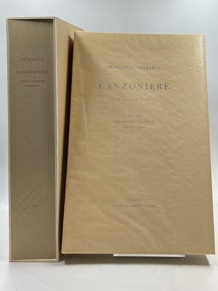CANZONIERE (RERUM VULGARIUM FRAGMENTA). Testo critico. Saggio introduttivo e Nota …