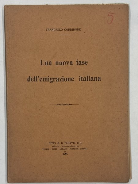 Una nuova fase dell’emigrazione italiana.