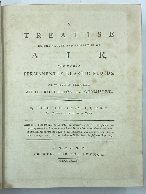 A TREATISE ON THE NATURE AND PROPERTIES OF AIR, AND …