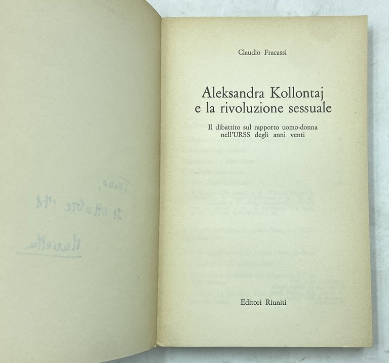 ALEKSANDRA KOLLNTAJ E LA RIVOLUZIONE SESSUALE. Il dibattito sul rapporto … | Immagine Gallery 3