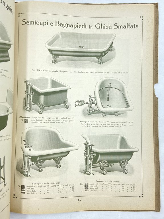 ALFREDO FERRARI MILANO. 1915. Catalogo Generale Illustrato. Articoli per Installazioni …