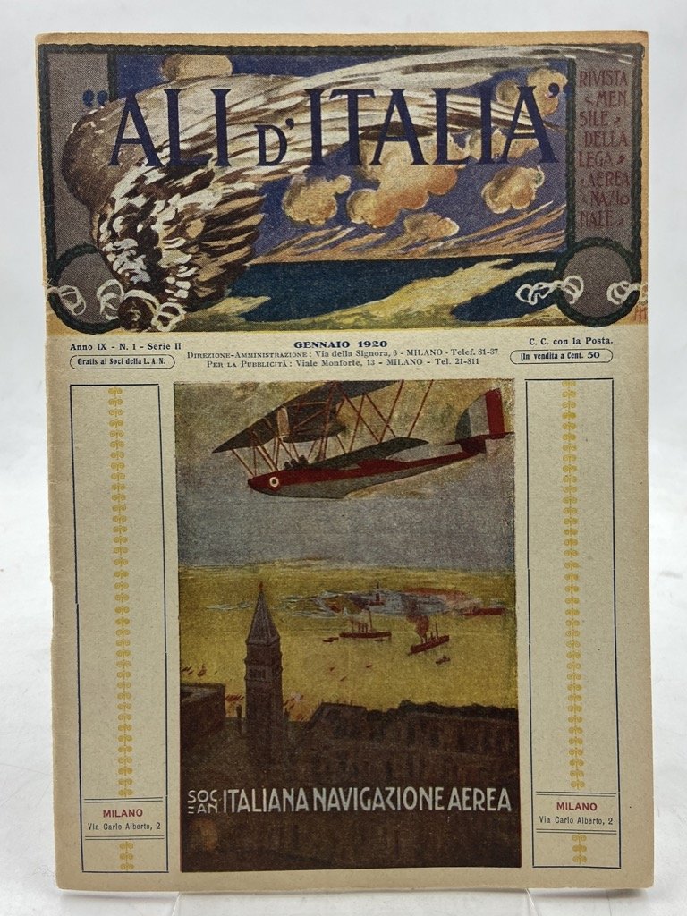ALI D'ITALIA. Rivista della Lega Aerea Nazionale. Anno IX N. … | Immagine principale