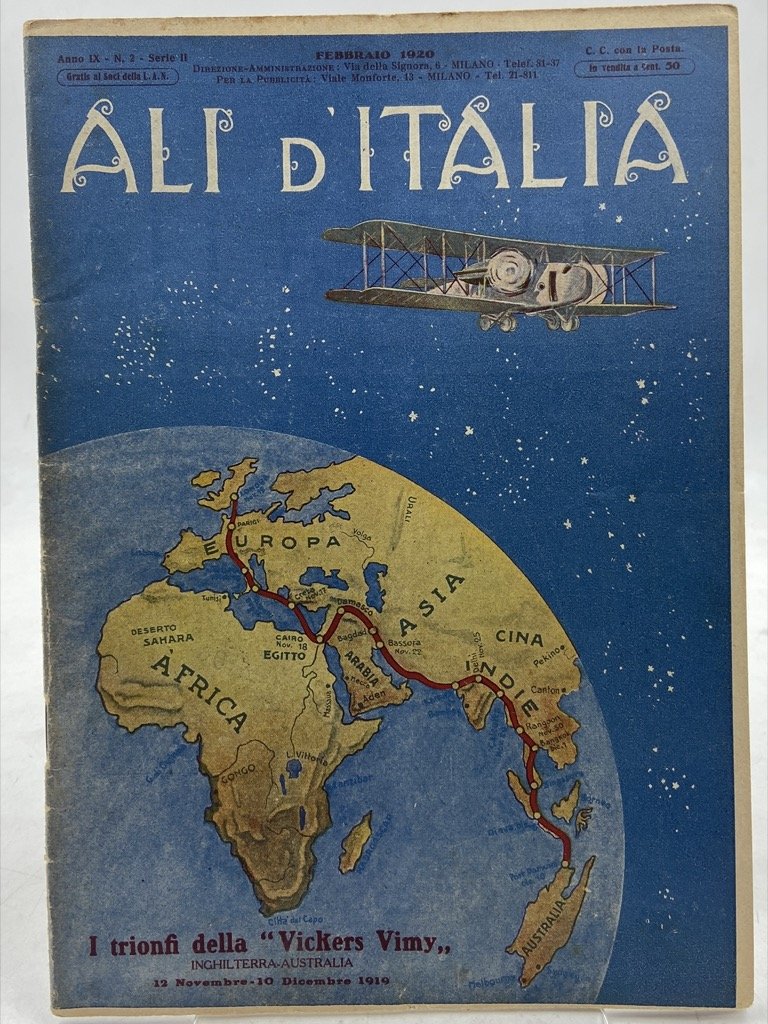 ALI D'ITALIA. Rivista della Lega Aerea Nazionale. Anno IX N. … | Immagine principale