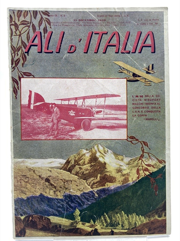 ALI D'ITALIA. Rivista della Lega Aerea Nazionale. Anno IX N. … | Immagine principale
