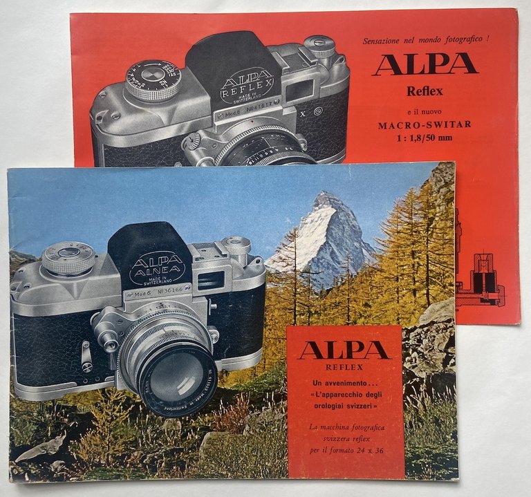 ALPA REFLEX. Un avvenimento… «L’apparecchio degli orologiai svizzeri». La macchina fotografica svizzera reflex per il formato 24 x 36.