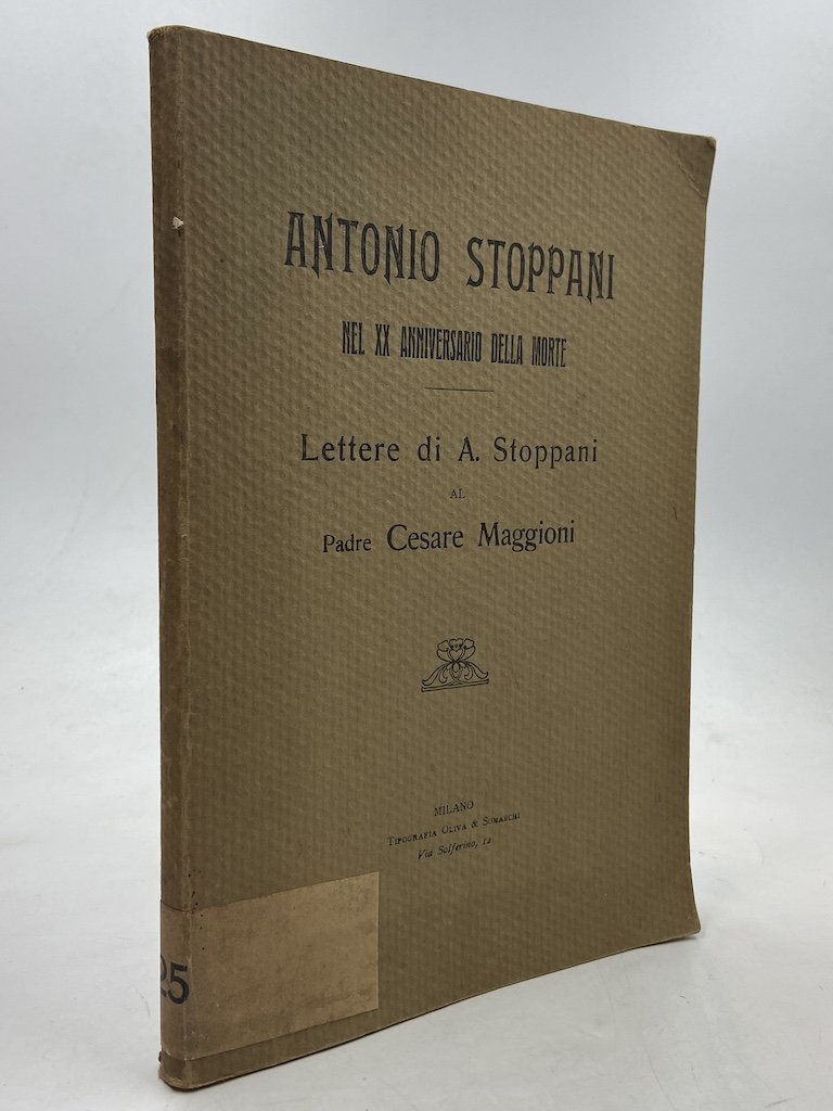 ANTONIO STOPPANI NEL XX ANNIVERSARIO DELLA MORTE. Lettere di A. …