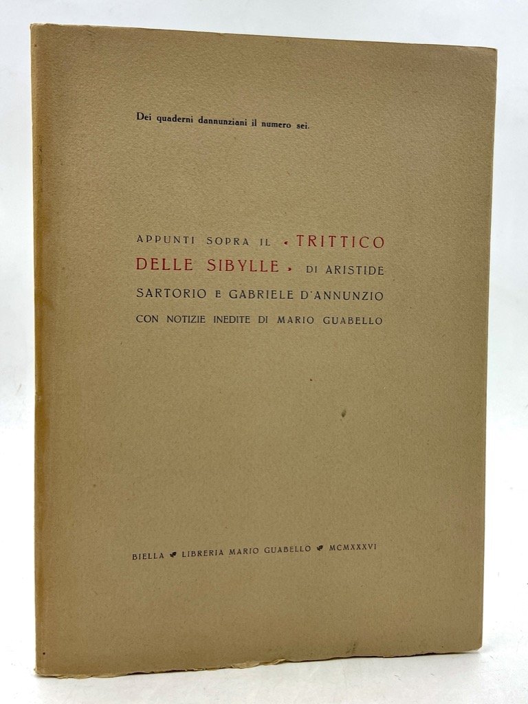 APPUNTI SOPRA IL «TRITTICO DELLE SYBILLE» DI ARISTIDE SARTOrIO E …