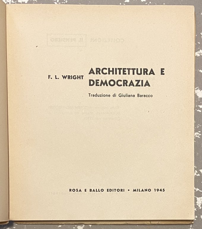 ARCHITETTURA E DEMOCRAZIA.