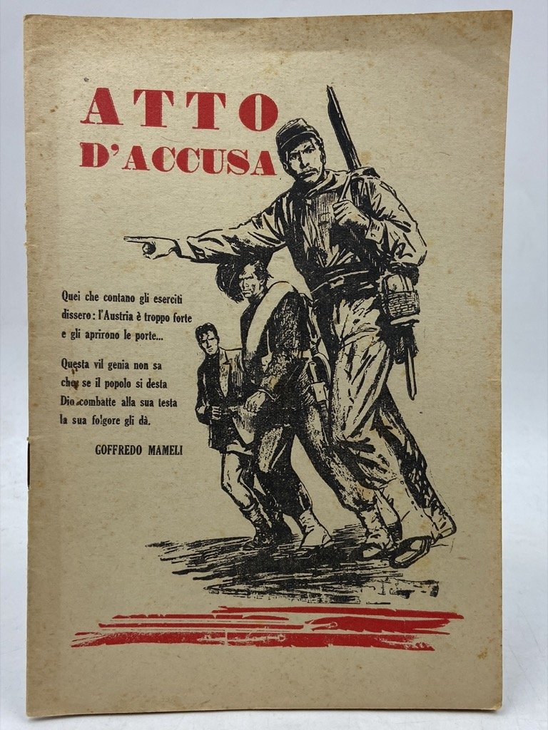 ATTO D’ACCUSA CONTRO L’OCCUPAZIONE STRANIERA DELLA NOSTRA PATRIA. Approvato dal …