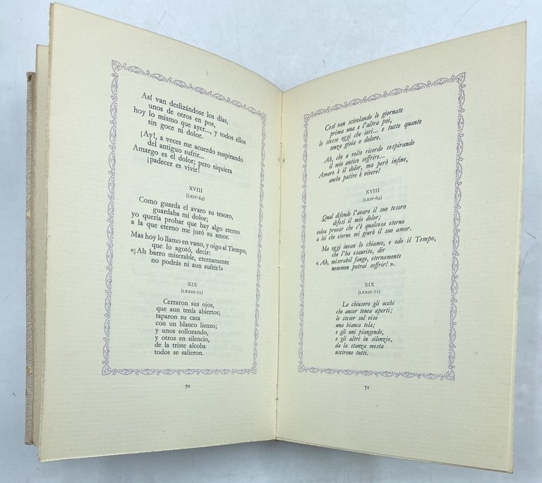 BÉQUER. SAGGIO E VERSIONI DI MARIO PENNA. Capodanno Bona 1954.