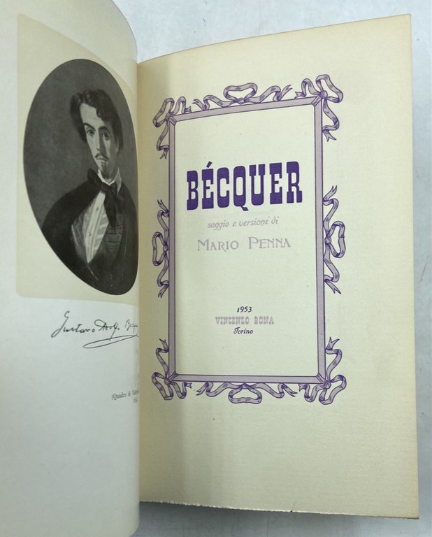 BÉQUER. SAGGIO E VERSIONI DI MARIO PENNA. Capodanno Bona 1954. | Immagine Gallery 4