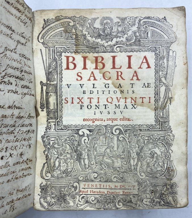 BIBLIA SACRA Vulgatae Editionis, SXTI V. PONTIFICIS MAX. JUSSU RECOGNIT, …