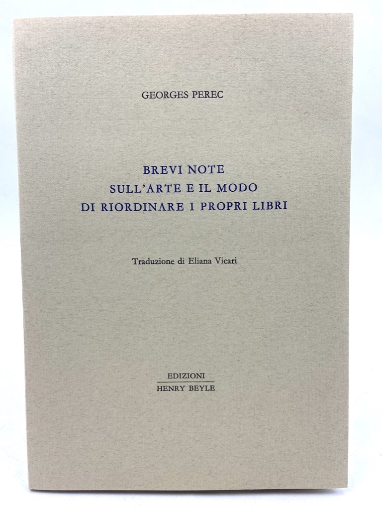 BREVI NOTE SULL’ARTE E IL MODO DI RIORDINARE I PROPRI …