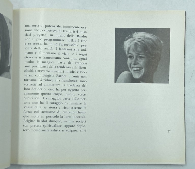 BRIGITTE BARDOT. Saggio e selezione fotografica.