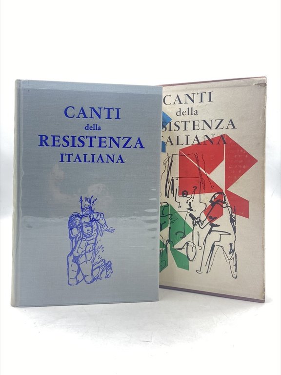 CANTI DELLA RESISTENZA ITALIANA raccolti ed annotati da Tito Romano e Giorgio Solza, con una introduzione di Roberto Leydi e 61 disegni di artisti italiani antifascisti eseguiti dal 1942 al 1945 scelti e presentati da Mario de Micheli. Le trascrizioni musicali sono di Mario Codignola.