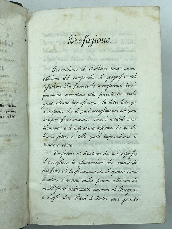 COMPENDIO DI GEOGRAFIA UNIVERSALE RAGIONATA, STORICA, E COMMERCIALE FATTO SOPRA … | Immagine Gallery 5