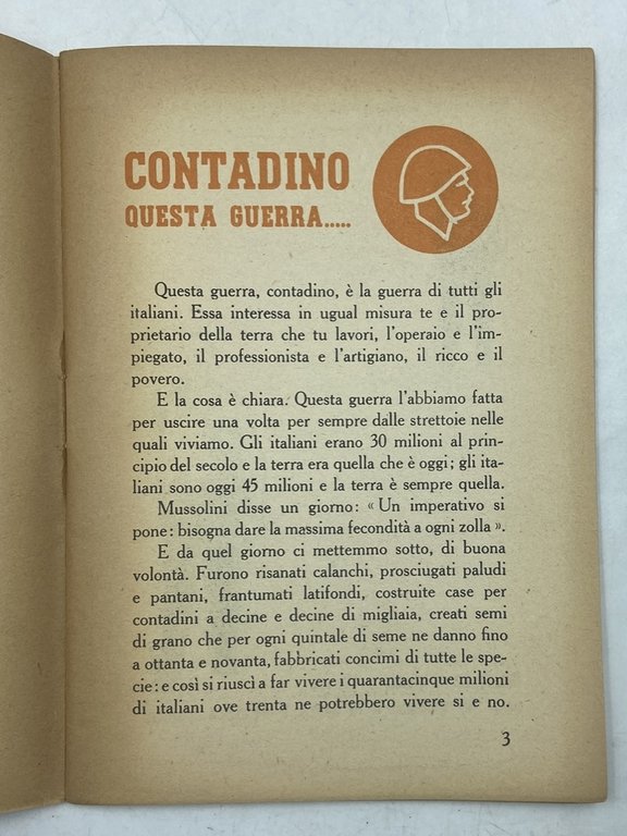 CONTADINO QUESTA GUERRA…