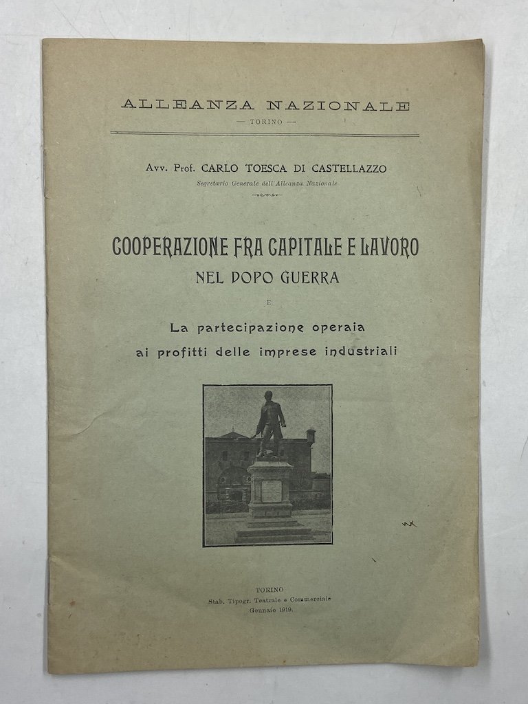 COOPERAZIONE FRA CAPITALE E LAVORO NEL DOPOGUERRA. La partecipazione operaia …