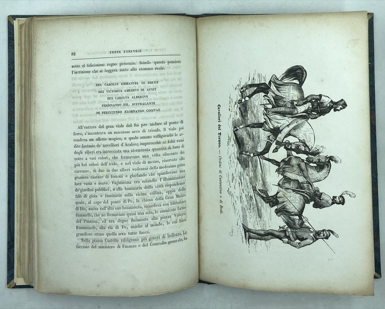 DESCRIZIONE DELLE FESTE TORINESI NELL'APRILE 1842 DEL CAVALIERE LUIGI CIBRARIO. …