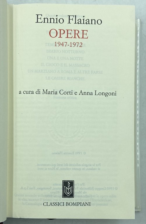 Ennio Flaiano. OPERE 1947-1972. OPERE SCRITTI POSTUMI. [2 volumi] | Immagine Gallery 7