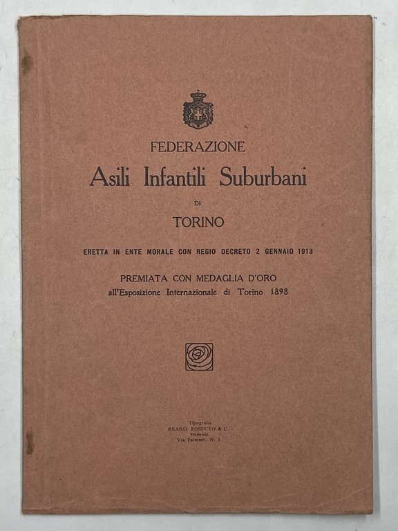 FEDERAZIONE ASILI INFANTILI SUBURBANI DI TORINO. [Relazione 1925]