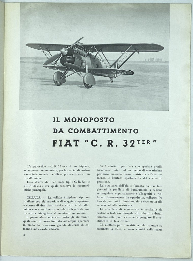 FIAT - AERONAUTICA D’ITALIA SOCIETÀ ANONIMA: IL MONOPOSTO DA COMBATTIMENTO …