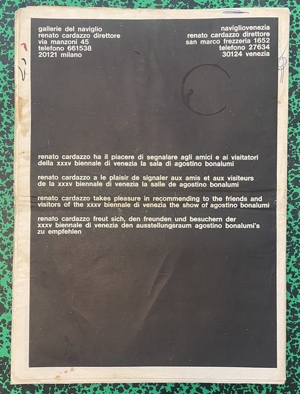 FLASH ART 18 MAGGIO GIUGNO 1970.