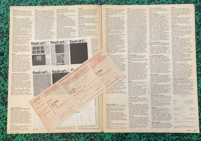 FLASH ART no 41 OTTOBRE NOVEMBRE 1973.