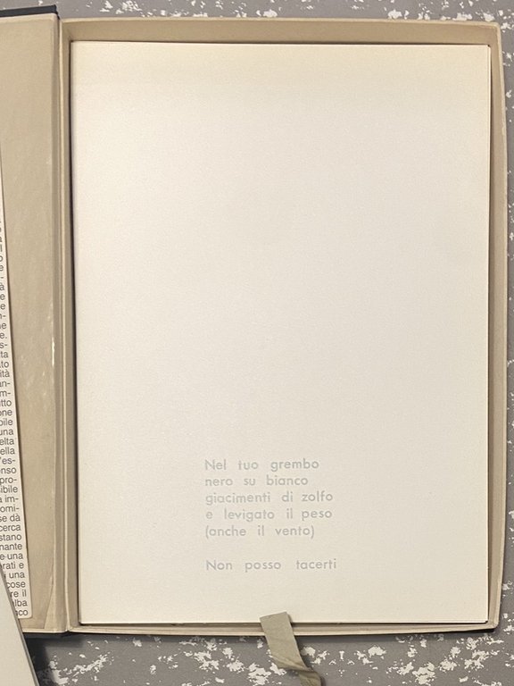 Francesco Sanfilippo. LE TUE PAROLE (PRIVE DI TEMPO). Edizione ideata …