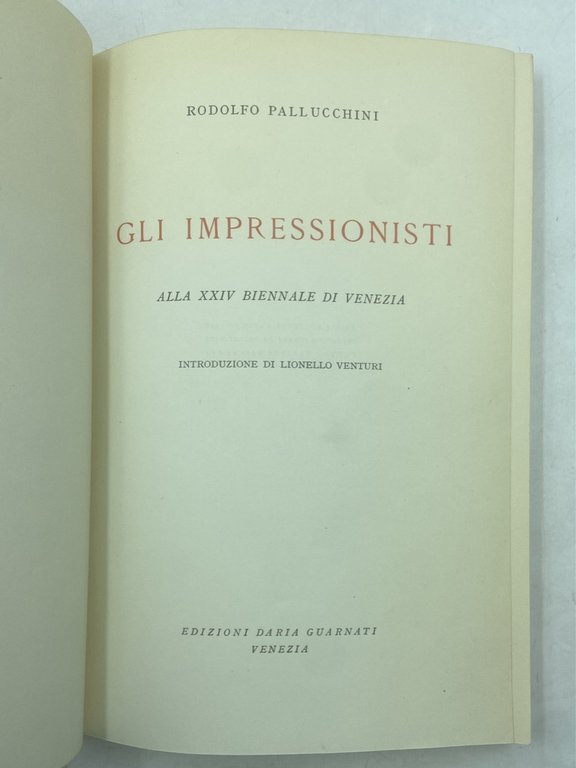 GLI IMPRESSIONISTI ALLA XXIV BIENNALE DI VENEZIA. | Immagine Gallery 3