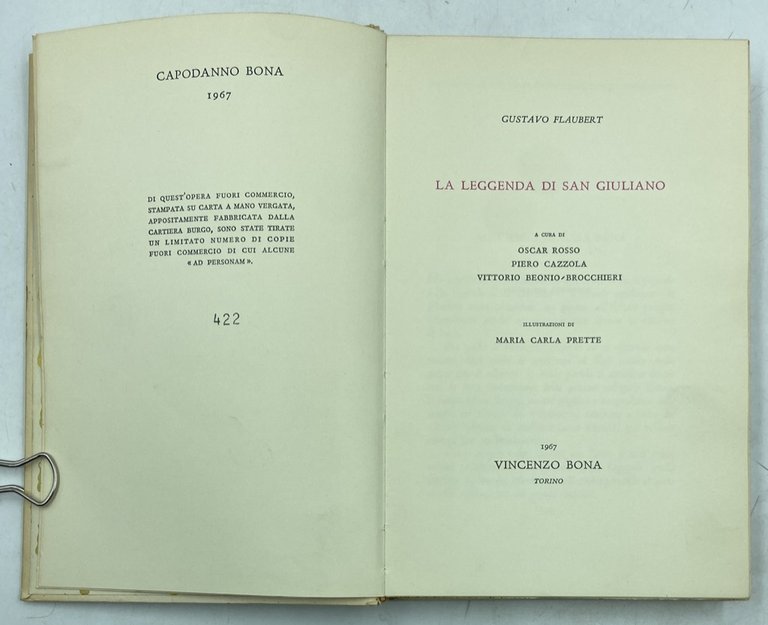 Gustavo Flaubert. LA LEGGENDA DI SAN GIULIANO. Capodanno Bona 1967. | Immagine Gallery 7