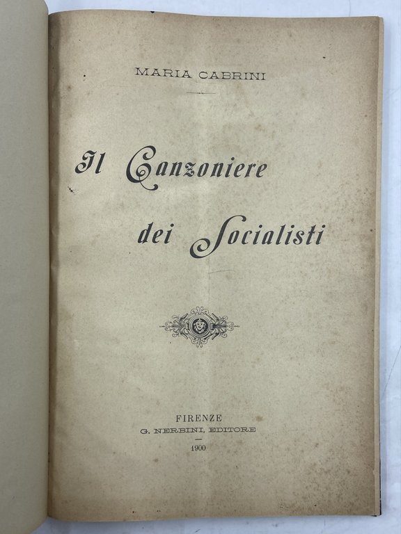 IL CANZONIERE DEI SOCIALISTI. | Immagine Gallery 3