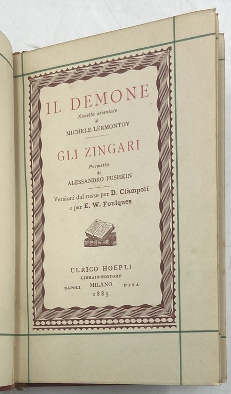 IL DEMONE novella orientale di Michele Lermontov. GLI ZINGARI poemetto … | Immagine Gallery 2