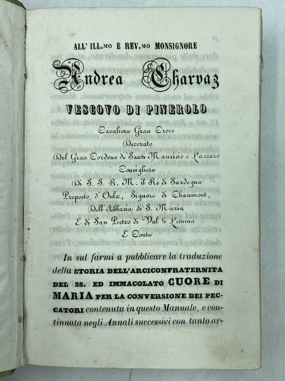 IL MANUALE COMPENDIATO. STORIA DELL’ARCICONFRATERNITA DEL SS. ED IMMACOLATO CUORE …