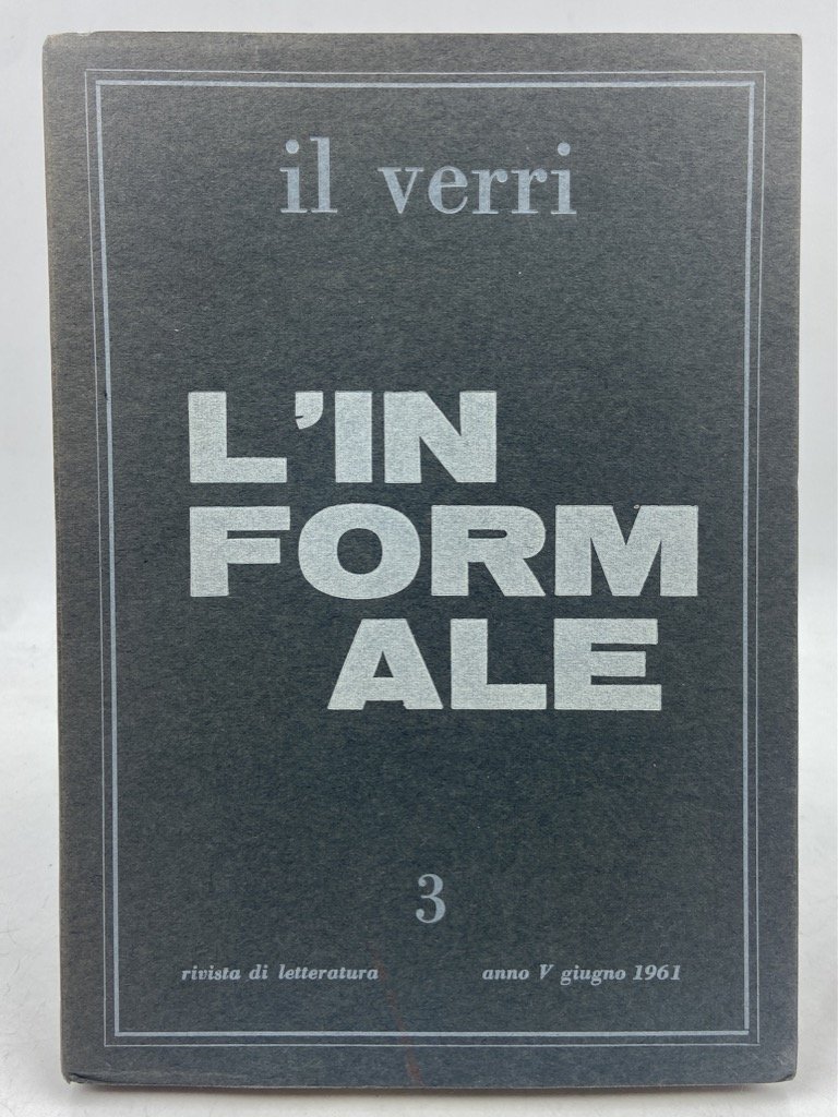 IL VERRI rivista di letteratura n. 3 anno V giugno … | Immagine principale