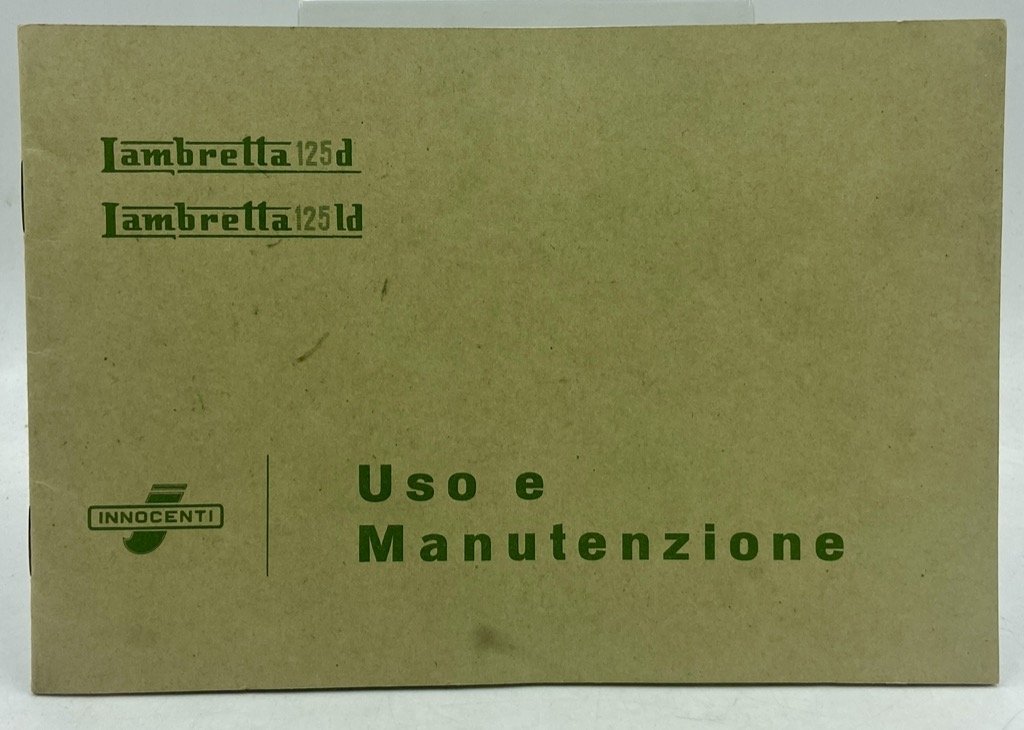 INNOCENTI. LAMBRETTA 125 D. LAMBETTA 125 LD. USO E MANUTENZIONE.