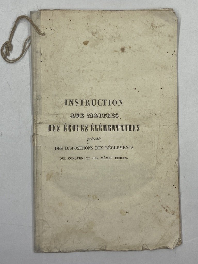 INSTRUCTION AUX MAITRES DES ÉCOLES ÉLÉMENTAIRES précédée DES DISPOSITIONS DES …