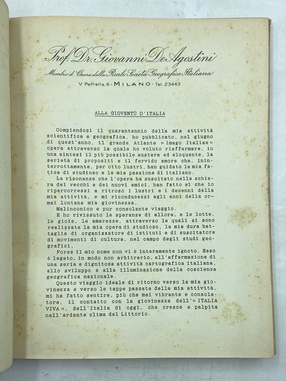 ITALIA VIVA del Prof. G. De Agostini. ATLANTE ARTISTICO IN …